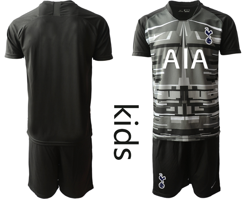 Youth 2020-2021 club Tottenham black goalkeeper blank Soccer Jerseys->tottenham jersey->Soccer Club Jersey